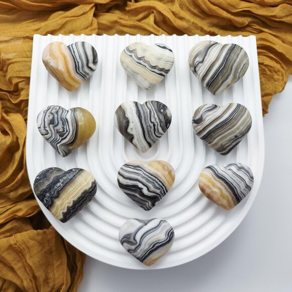 Coffee Calcite Heart Crystal Carving Grounding Crystals - Picture 4 of 10